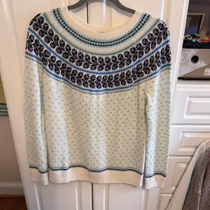 Talbots XL petite fairisle sweater, like new